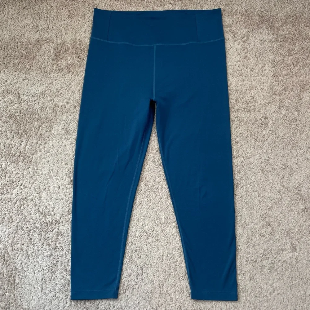 Girlfriend Collective Cleo Bra and High-Rise Leggings Set Size XXL Blue Green - Picture 3 of 16